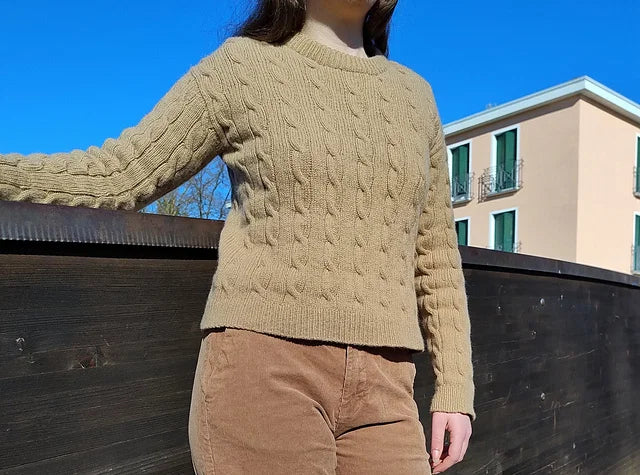 Unisex Cable Sweater Knitting Pattern