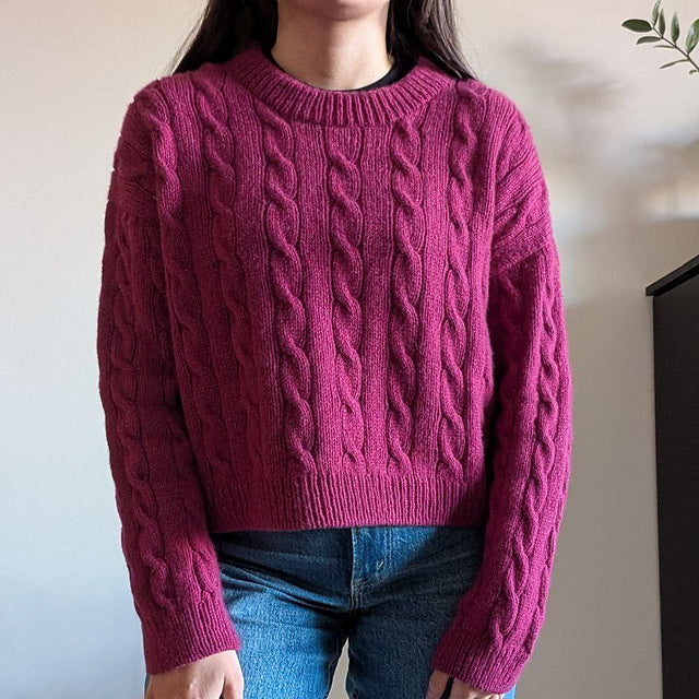 Unisex Cable Sweater Knitting Pattern