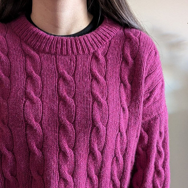 Unisex Cable Sweater Knitting Pattern