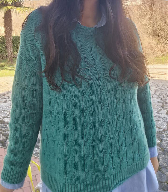 Unisex Cable Sweater Knitting Pattern