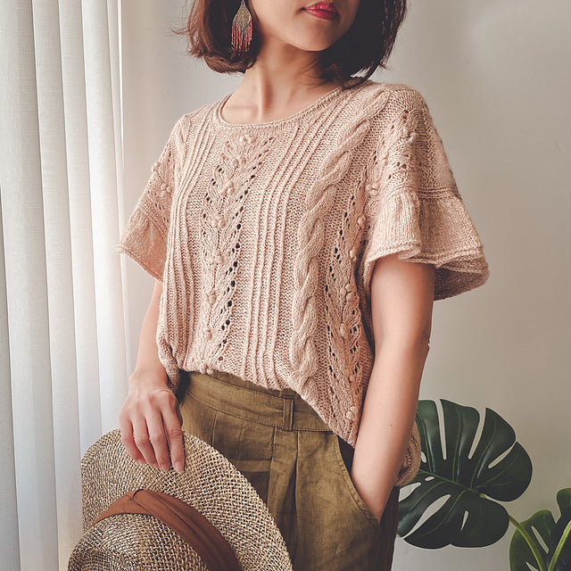 Lace Sleeve Top Knitting Pattern