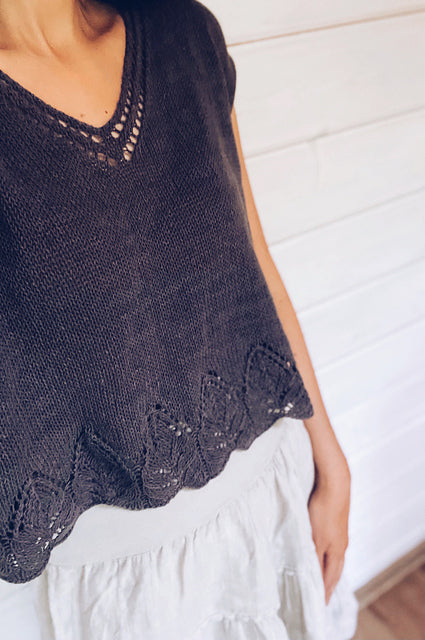Lace Hem Tee Knitting Pattern