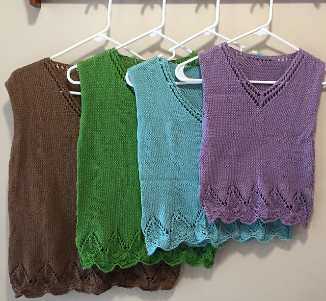 Lace Hem Tee Knitting Pattern