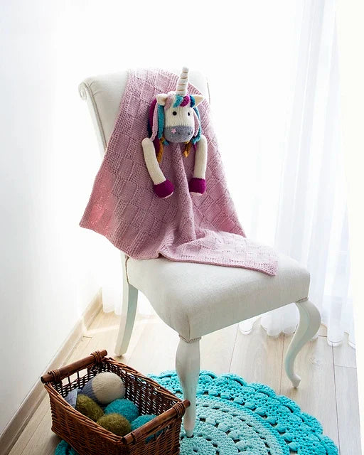 Unicorn Baby Blanket Knitting Pattern