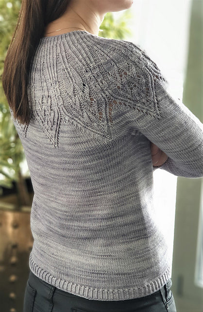 Lace Yoke Sweater Knitting Pattern