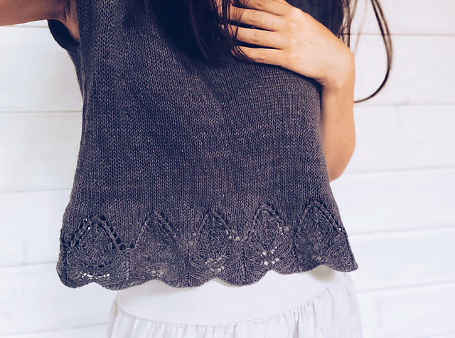 Lace Hem Tee Knitting Pattern