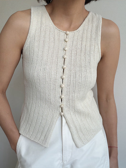 Button Front Top Knitting Pattern