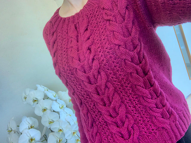 Chunky Cable Pullover Knitting Pattern