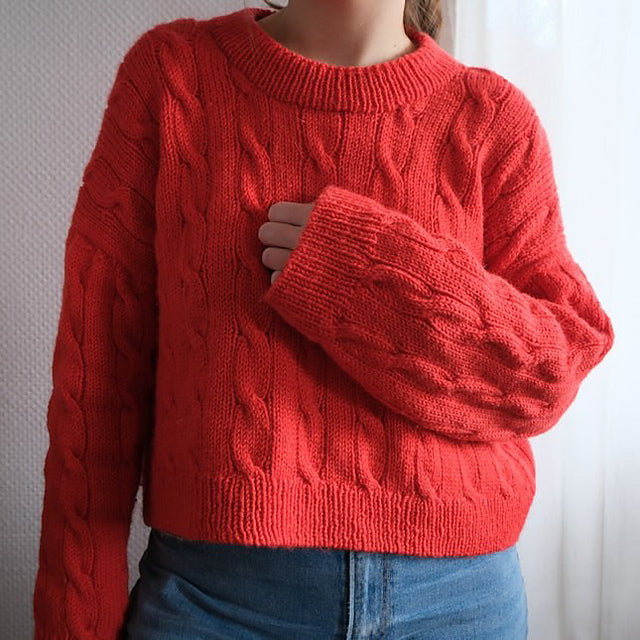 Unisex Cable Sweater Knitting Pattern