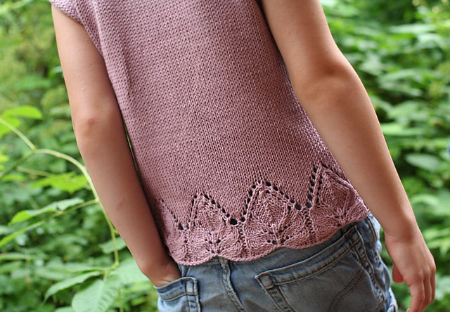 Lace Hem Tee Knitting Pattern