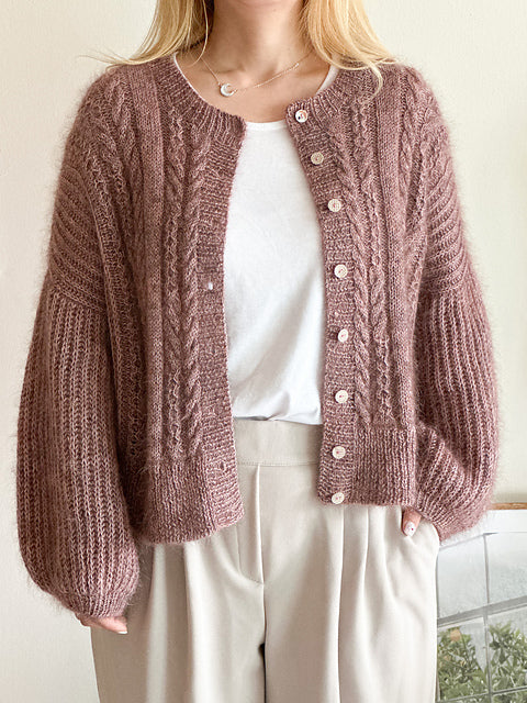 Cable Brioche Cardigan Knitting Pattern