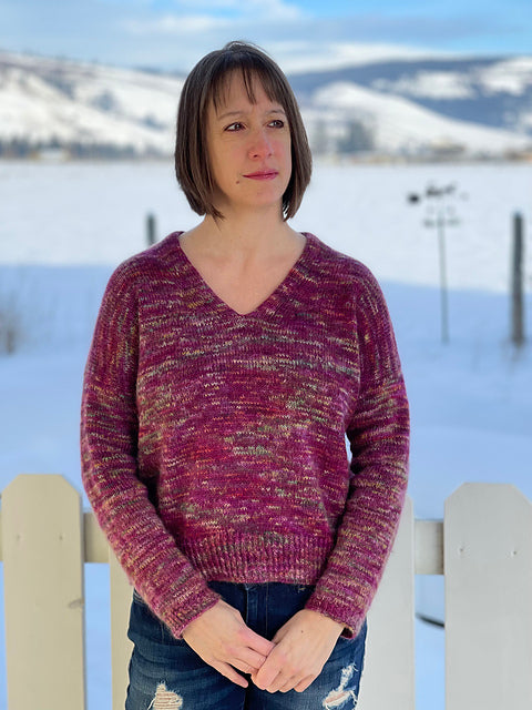 Simple V Neck Knitting Pattern