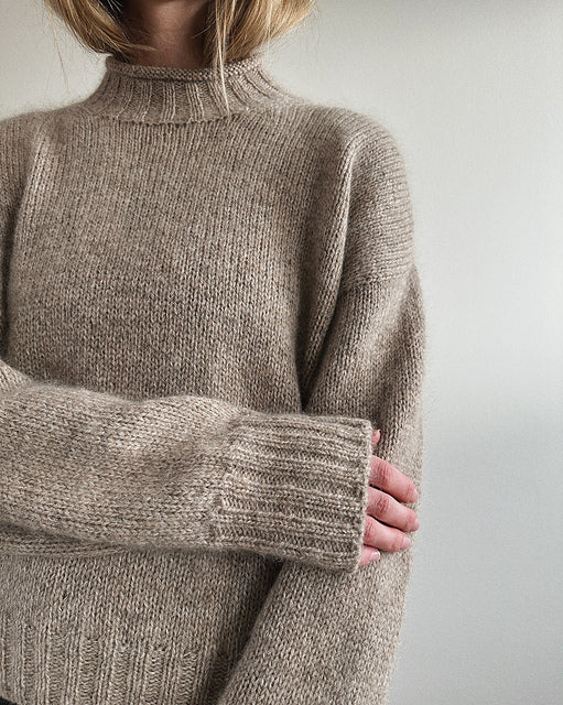 Mock Neck Sweater Knitting Pattern