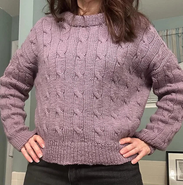 Unisex Cable Sweater Knitting Pattern