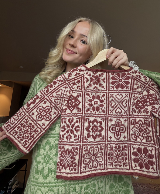 Flower Sweater Knitting Pattern