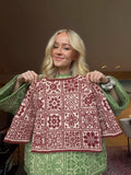 Flower Sweater Knitting  Pattern