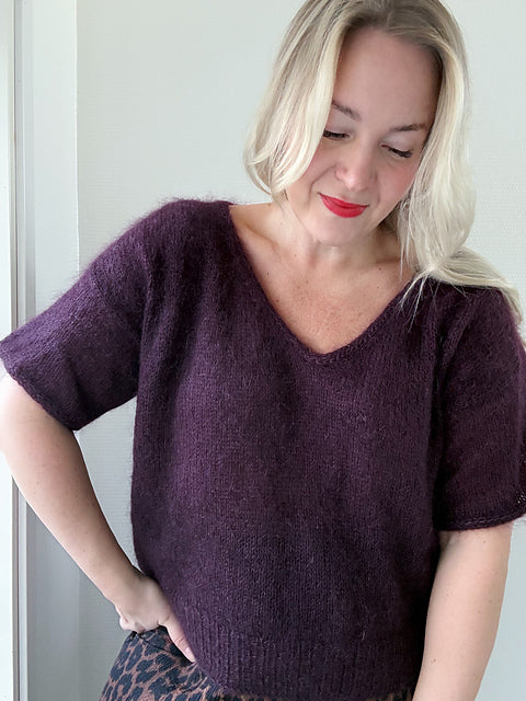 V Neck Blouse Knitting Pattern
