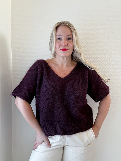 V Neck Blouse Knitting Pattern