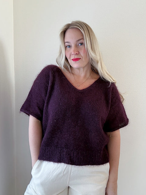 V Neck Blouse Knitting Pattern