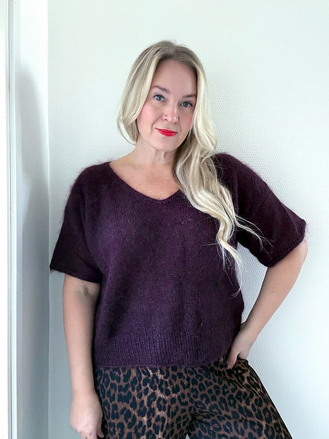 V Neck Blouse Knitting Pattern