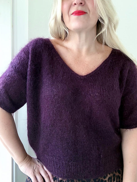 V Neck Blouse Knitting Pattern