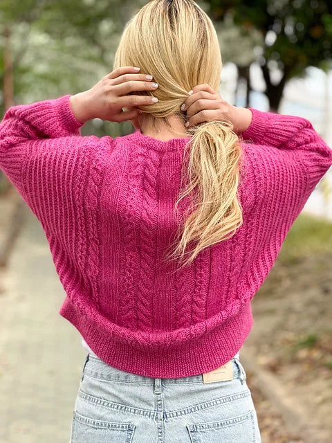 Cable Brioche Cardigan Knitting Pattern