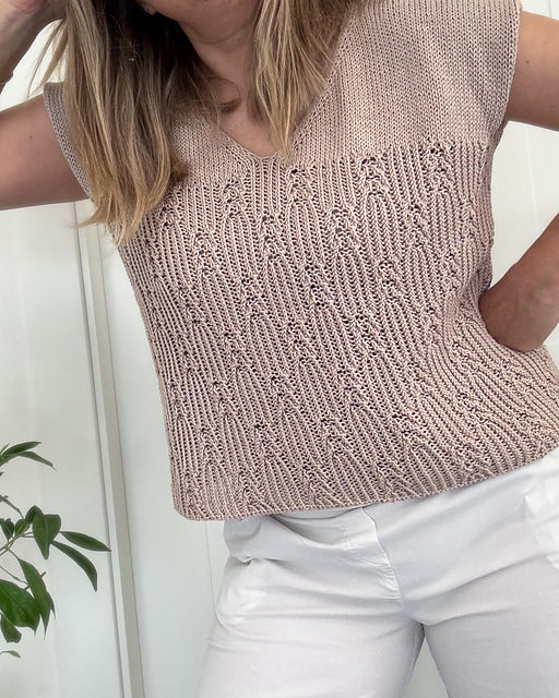 Textured Summer Tee Knitting Pattern