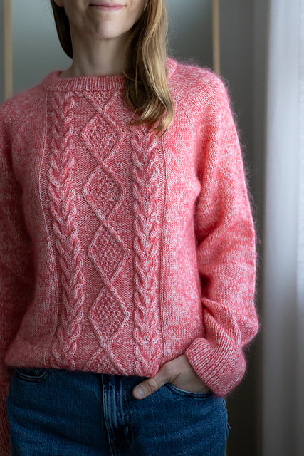 Diamond Cable Sweater Knitting Pattern