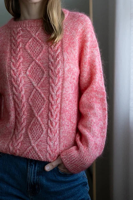 Diamond Cable Sweater Knitting Pattern