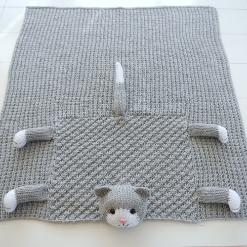 Kitten Baby Blanket Knitting Pattern