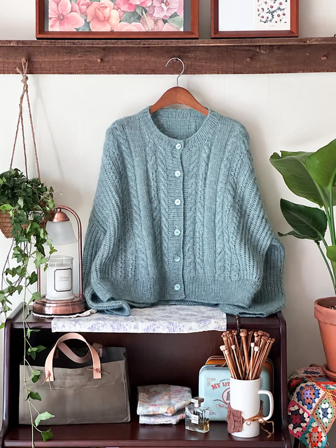 Cable Brioche Cardigan Knitting Pattern