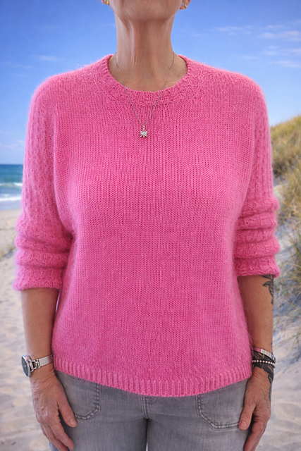 Textured Sleeve Sweater Knitting Pattern