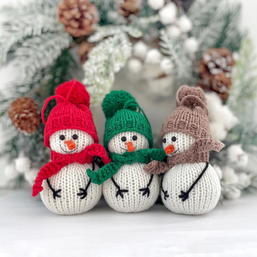 Snowman Ornaments Knitting Pattern