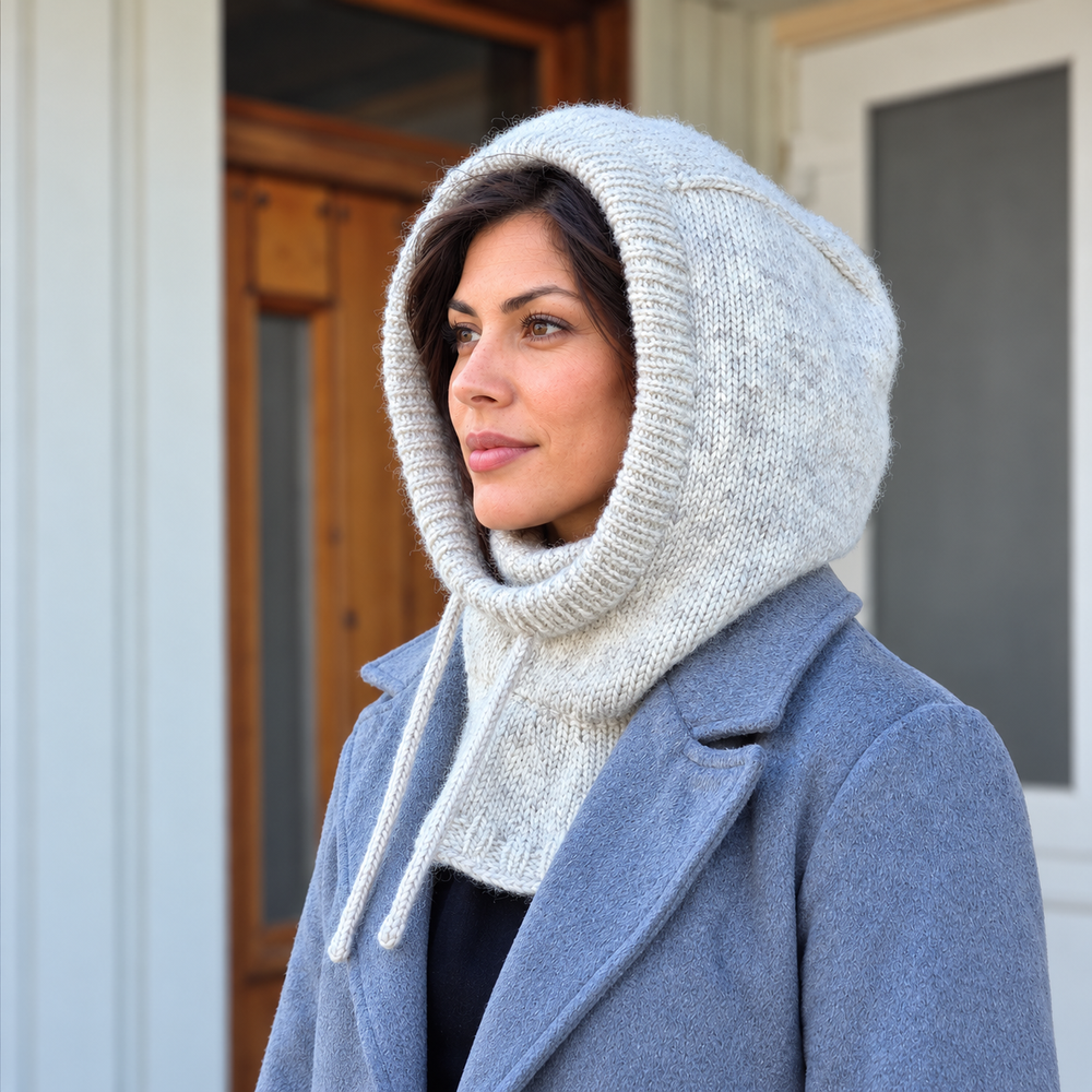 Chunky Hooded Cowl Knitting Pattern
