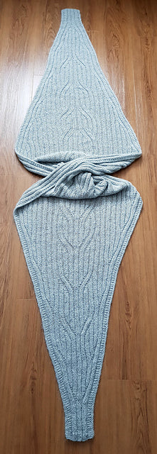 Reversible Ribbed Wrap Knitting Pattern