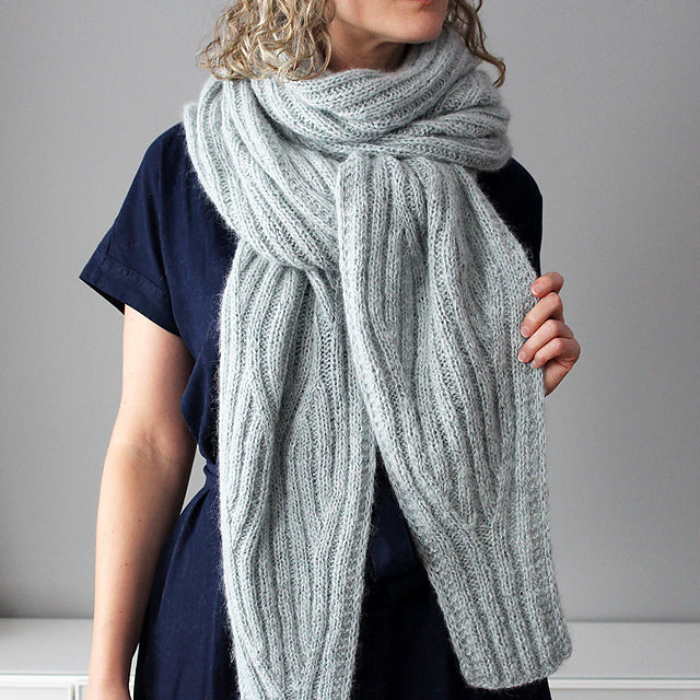 Reversible Ribbed Wrap Knitting Pattern