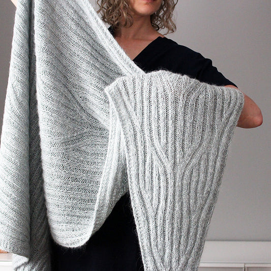 Reversible Ribbed Wrap Knitting Pattern