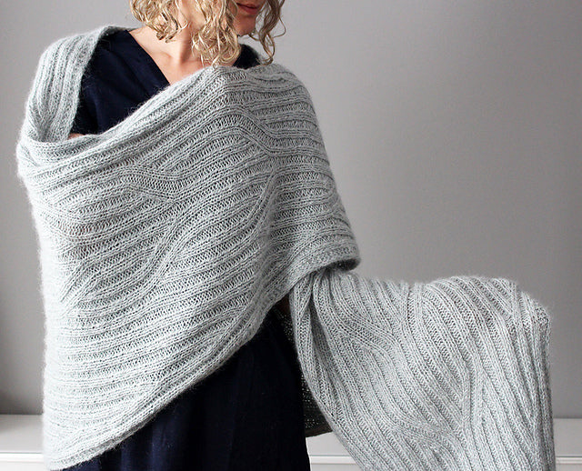 Reversible Ribbed Wrap Knitting Pattern
