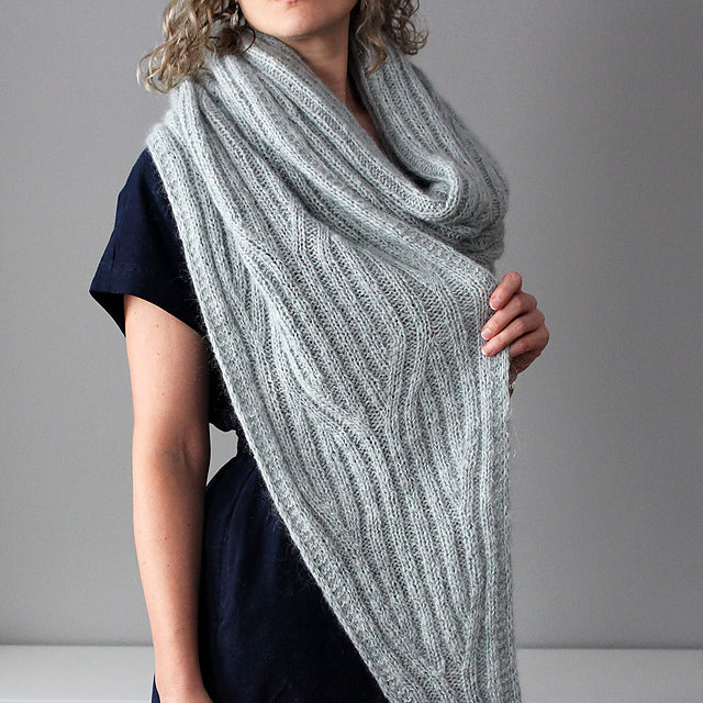 Reversible Ribbed Wrap Knitting Pattern