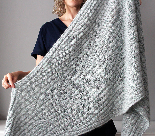 Reversible Ribbed Wrap Knitting Pattern