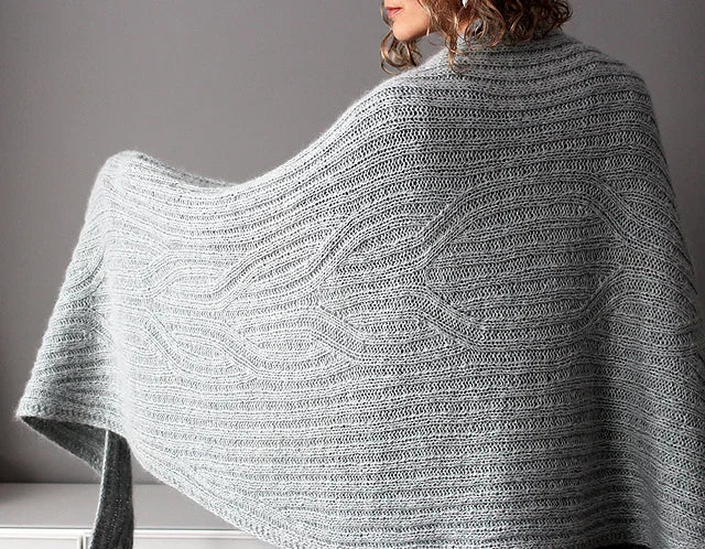 Reversible Ribbed Wrap Knitting Pattern