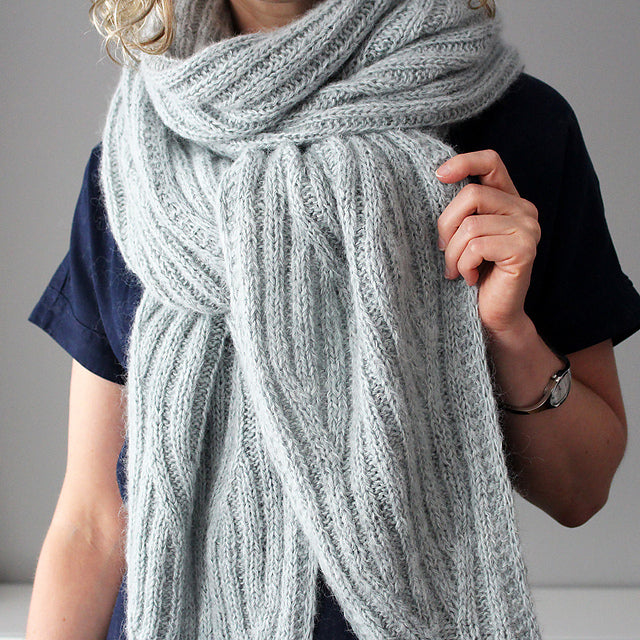 Reversible Ribbed Wrap Knitting Pattern