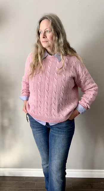 Unisex Cable Sweater Knitting Pattern