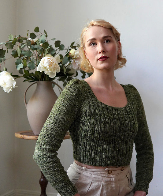 Ribbed Blouse Knitting Pattern