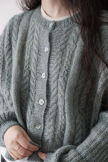 Cable Brioche Cardigan Knitting Pattern