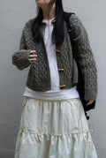 Smocked Cable Cardigan Knitting Pattern