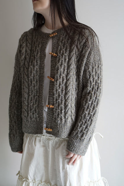 Smocked Cable Cardigan Knitting Pattern