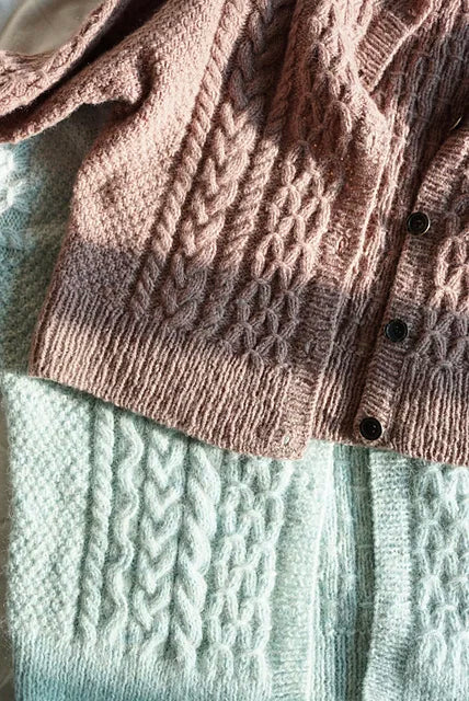 Smocked Cable Cardigan Knitting Pattern