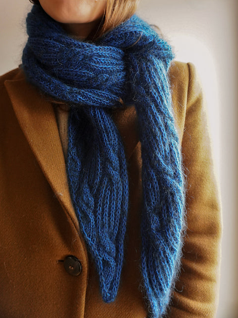 Soft Cable Scarf Knitting Pattern