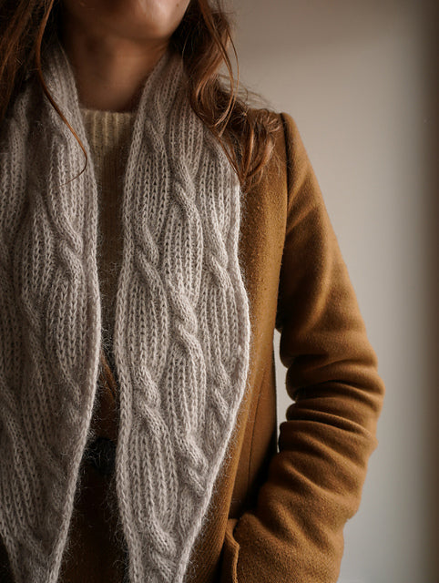 Soft Cable Scarf Knitting Pattern